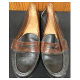BR - Lot of 2 Pairs Bass Penny Loafers Black and Brown Leather Shoes