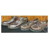 BR - Set of 2 Mens Brown Leather Shoes Including Tommy Hilfiger and 10.5/44 Oxfords
