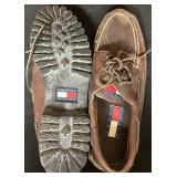 BR - Set of 2 Mens Brown Leather Shoes Including Tommy Hilfiger and 10.5/44 Oxfords