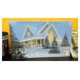 LR - Holiday Outdoor Lighting Bundle with Icicle Lights, Confetti Light, Power Stake, and 15ft Remote Cord