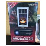 LR - Holiday Window Projector Kit, Outdoor Power Accessories and LED Icicle Lights Bundle
