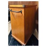 BS - Wooden 8-Drawer Rolling Cabinet with Felt Top and Metal Handles