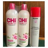 BS - CHI Color Care Shampoo and Conditioner Set with RUSK W8less Plus Hairspray