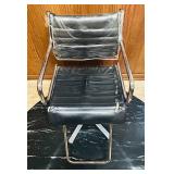 BS - Koken Adjustable Salon Chair with Black Vinyl Upholstery and Floor Mat