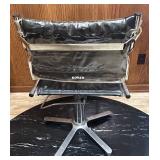 BS - Koken Adjustable Salon Chair with Black Vinyl Upholstery and Floor Mat