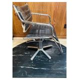 BS - Koken Adjustable Salon Chair with Black Vinyl Upholstery and Floor Mat