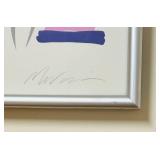 BS - Peter Max Framed Signed Limited Edition Print Blonde Woman Portrait