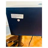 ENT - Pair of Modern Black Wood Nightstands with Drawers and Built-In Outlets