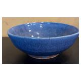 LR - Decor Collection with Signed Blue Pottery Bowl, Tall Purple Vase, and Floral Key Cabinet