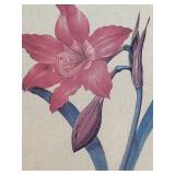 LR - Decor Collection with Signed Blue Pottery Bowl, Tall Purple Vase, and Floral Key Cabinet