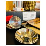 K - Large Kitchenware Collection with Sango Avanti Plates, Flatware Set, Misto Olive Oil Sprayer, Trays, and Accessories