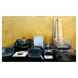 LR - Kitchen Storage Organizer Lot with Food Processor and Egg Cooker