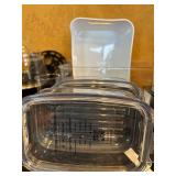 LR - Kitchen Storage Organizer Lot with Food Processor and Egg Cooker