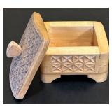 LR - Collection of 6 Handcrafted Wooden Boxes Various Shapes and Designs