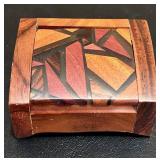LR - Collection of 6 Handcrafted Wooden Boxes Various Shapes and Designs