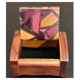 LR - Collection of 6 Handcrafted Wooden Boxes Various Shapes and Designs