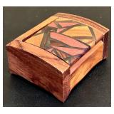 LR - Collection of 6 Handcrafted Wooden Boxes Various Shapes and Designs