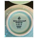 LR - Royal Doulton 1815 and Fiesta Porcelain Saucer Set, Assorted Pastel Colors, Largest 6 Inch Diameter