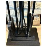 LR - 5-Piece Black Fireplace Tool Set with 6 Duraflame Firestart Packs, 29 Inch Height