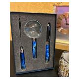 K - Mixed Decor Collection: West Germany 5in Quartz Clock, Desk Set, Candle Holders, and More