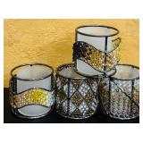 K - Mixed Decor Collection: West Germany 5in Quartz Clock, Desk Set, Candle Holders, and More