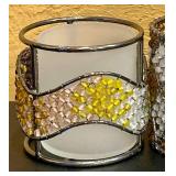 K - Mixed Decor Collection: West Germany 5in Quartz Clock, Desk Set, Candle Holders, and More