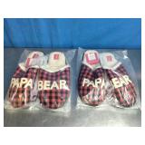 2 Pair of Papa Bear Slippers. - Size 9/10