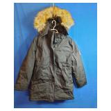 Spire Heavyweight Winter Coat Jacket Detachable Hood Black Full Zip Women