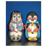 2 Sno-Buddies 36-inch foam snow sleds featuring animal graphics