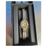 Women’s Goldtone Crystal Watch with Bracelet Band