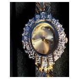 Women’s Goldtone Crystal Watch with Bracelet Band