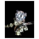 Brand New 4 Stainless Steel Fashion Rings with CZ Stones - Size 6.25 to 7.25