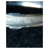 Modern Purple Tanzanite and Blue Sapphire Ring with Baguette Diamonds Sterling Silver - Size 8