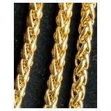 3 28" Goldtone Necklaces