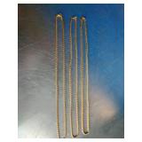 3 28" Goldtone Necklaces