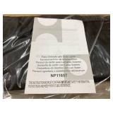 Costway 10FT Hanging Offset Umbrella 32 LED Lights Beige