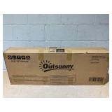 Outsunny Folding Rocking Camping Chairs, Portable Chairs with Headrest, Cooler Bag, Cup Holder, Carry Bag, 2 Pack, Cream