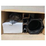 Outsunny 92.5" Outdoor Lamp Post Light, Solar-Powered Streetlight, w/ Clear Glass, Black