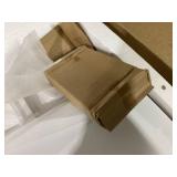 HOMCOM Fold-out Convertible Office Desk, Wall Mount Computer Desk with Blackboard and Side Shelf, White