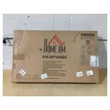 HOMCOM Small Folding Desk, 27.6 Inch Foldable Computer Desk with Monitor Shelf, Space Saving Portable Writing Table for Small Spaces, Home Office, Study, Easy Assembly, Black