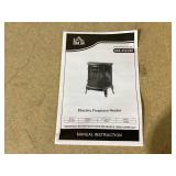 HOMCOM 22" Electric Fireplace Stove, Freestanding Electric Fire Place Heater with Realistic LED Flame, Adjustable Temperature, 1500W, Black