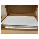 Qaba Kids Desk and Chair Set 5-8 Year Old with Storage, White