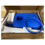 Outsunny Pool Basketball Net, Swimming Pool Basketball Game with Ball and Pump, Blue