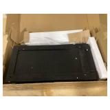 HOMCOM Under Sink Bathroom Cabinet, Pedestal Sink Storage Cabinet with 2 Doors, Shelf and U-Shape, Black