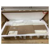 HOMCOM Corner TV Stand Up To 50", Entertainment Center TV Console Table with Drawers and Open Storage Compartment for Living Room, White