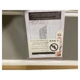 HOMCOM Accent Floor Storage Cabinet Kitchen Pantry with Adjustable Shelves and 2 Lower Doors, Gray