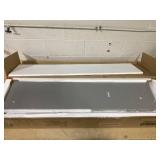 HOMCOM Accent Floor Storage Cabinet Kitchen Pantry with Adjustable Shelves and 2 Lower Doors, Gray