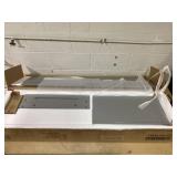 HOMCOM Accent Floor Storage Cabinet Kitchen Pantry with Adjustable Shelves and 2 Lower Doors, Gray