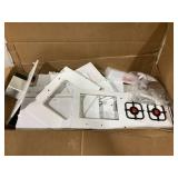 Qaba Pretend Play Kitchen, Kids Kitchen Playset with Play Phone, Chalkboard, Towel Rack & Ice Maker for 3-8 Years White (Used, Maybe Missing Hardware)