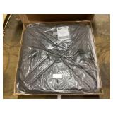 Outsunny Fillable Patio Cantilever Umbrella Base with Wheels, Heavy-duty Offset Umbrella Weights with Easy-Fill Spouts, Steel Cross Base, 430lbs Sand or 375lbs Water Filled, Coffee